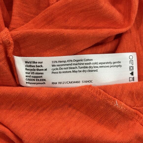 NWT Eileen Fisher Size M Organic Cotton + Hemp Button Shift Dress Designer - Picture 7 of 7